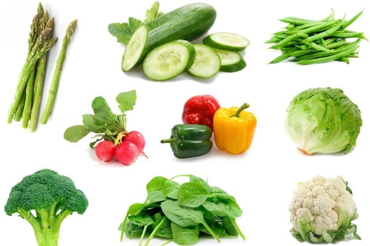 list of vegetables for weight loss