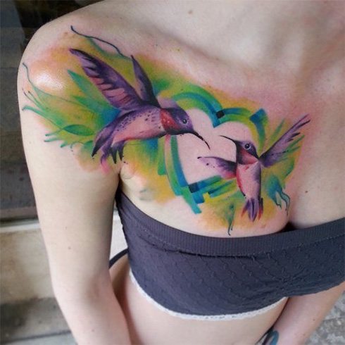 Love Body Hummingbird Tattoo