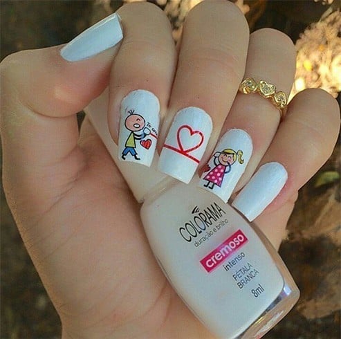 Lovers Nail Art