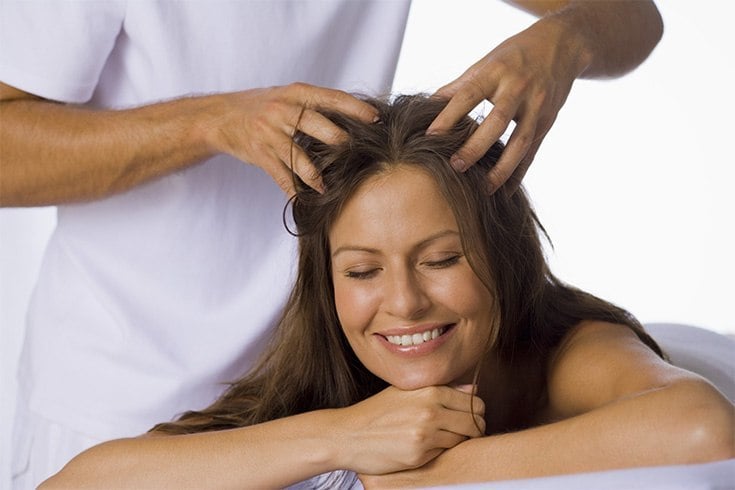 Oil massage for hair