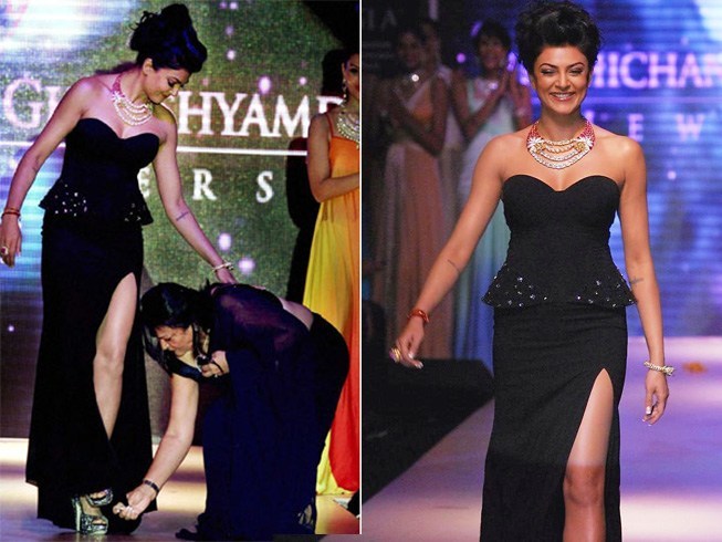 Sushmita Sen tripped