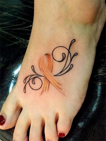 Bow Tattoos on Feet