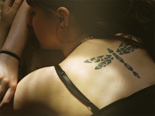 Tribal Dragon Fly Tattoo