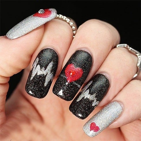 Valentine Nail Art