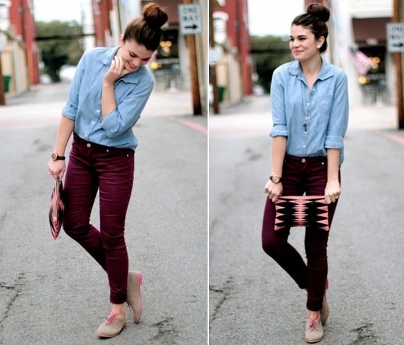 What To Wear With Maroon Pants