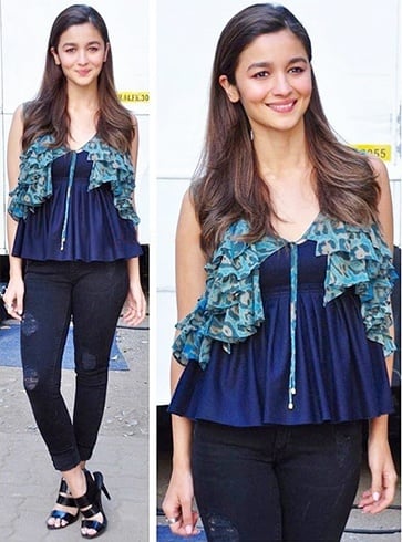 Alia Bhatt In Diesel Denim At K and S promotions