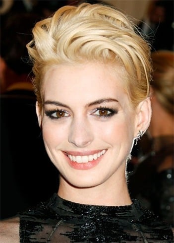 Anne Hathaway Short Updo