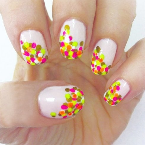 Bright Dots Party Nails