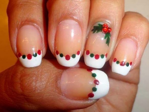 Blue and Green Christmas Tree Nail Design - wide 2