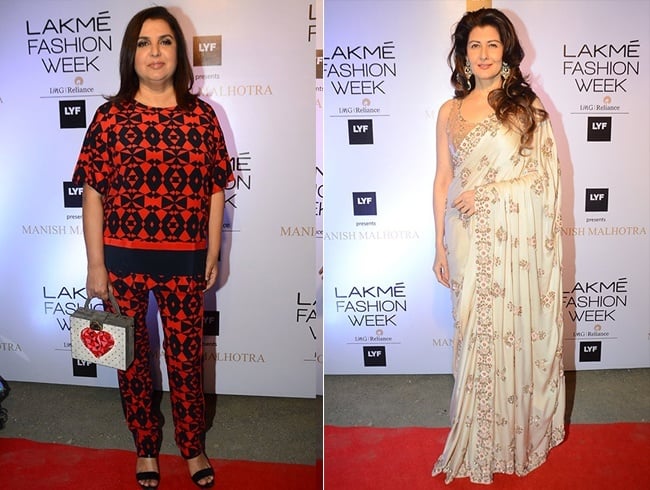 Farah Khan and Sangeeta Bijalani at Lakme Fashion Week 2016