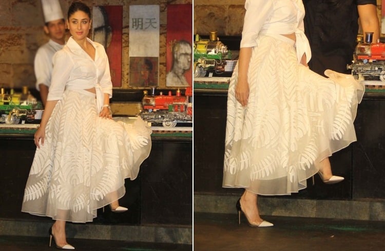 Kareena Kapoor white Gianvito Rossi pumps