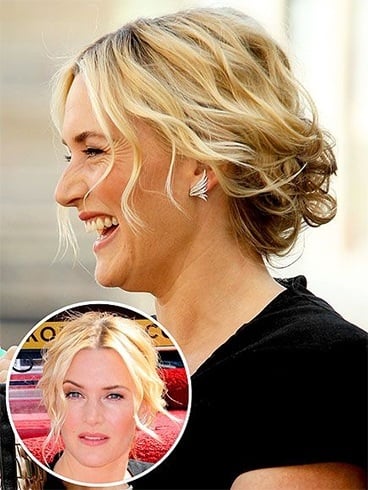 Kate Winslet Hairstyles On Hollywood Walk of Fame 2014