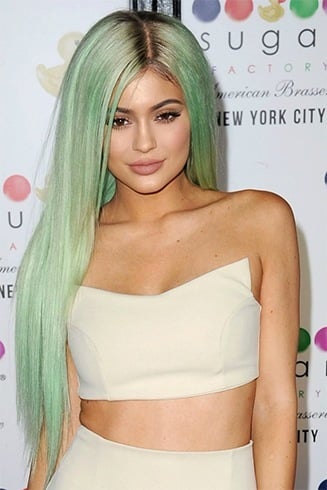 Kylie Jenner Green Hair Colour