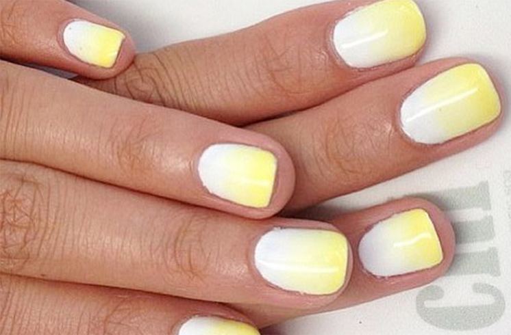 Yellow White Nail Designs