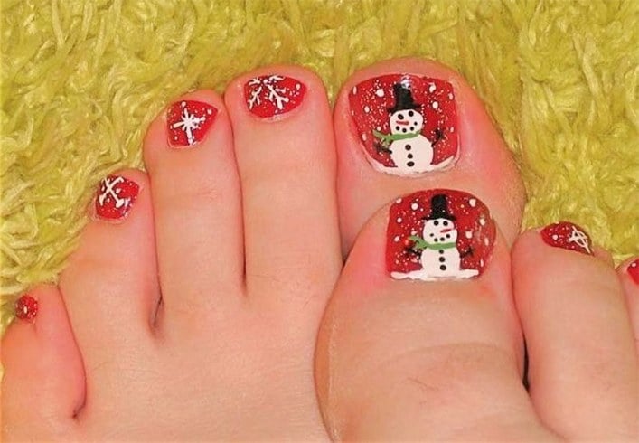 Christmas Toe Nail Designs