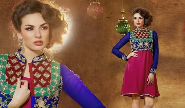 Simple Kurtis Embroidery Neck Design