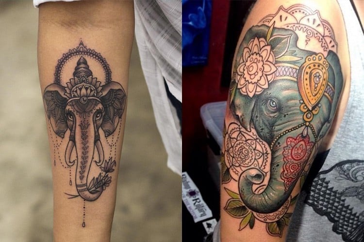 Ganesha elephant tattoos
