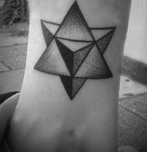 FIRE Geometric Shape Tattoo