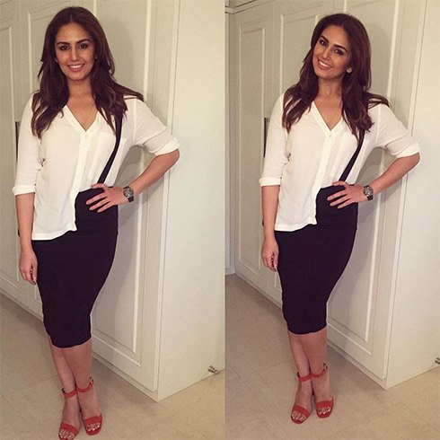 Huma Qureshi in Topshop and HM