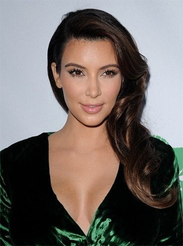 Kim Kardashian side sweep