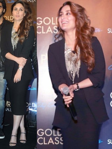 Kareena in Michael Kors black dress