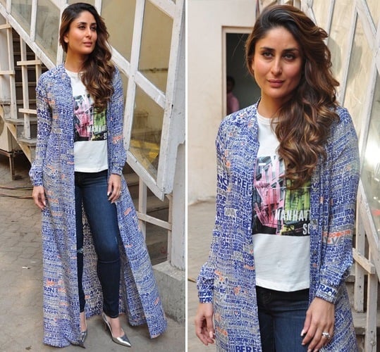 Kareena in Mango printed T-shirt