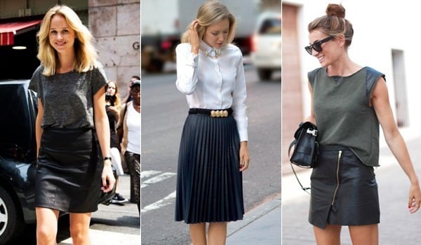 Go From Grunge To Glam - Learn How To Wear Leather Skirts