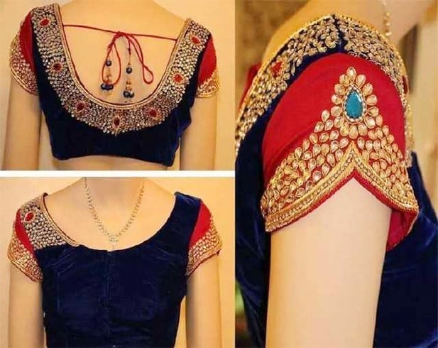 Maggam Work P:attu Blouse