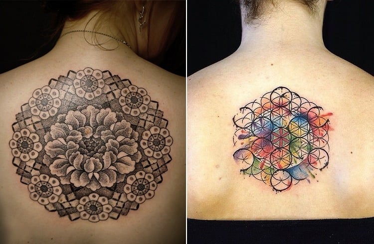 Flower Geometric Tattoos ideas