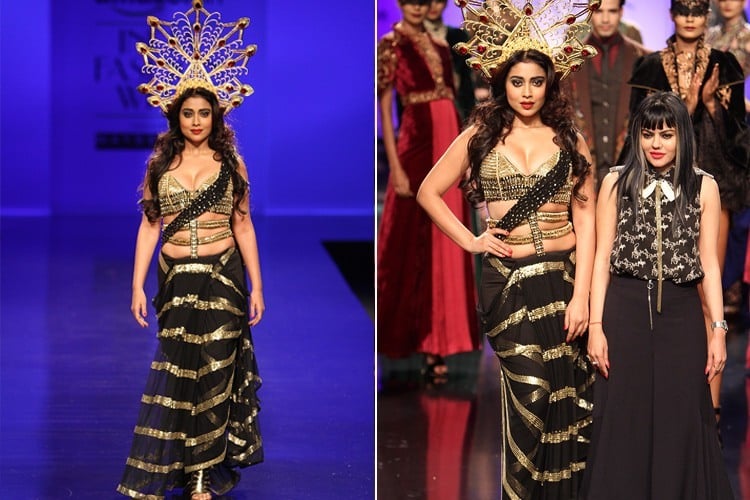 Shriya Saran for Anaikka at AIFW 2016