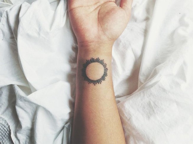 Blazing Sun Geometric Tattoos