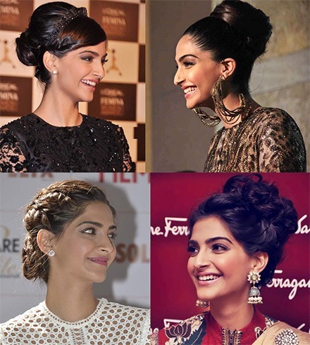 Sonam Kapoor Bun Hair