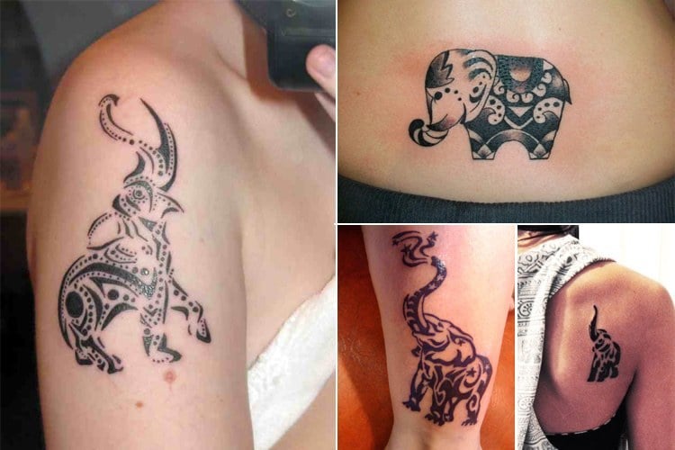 Tribal Elephant Tattoo Designs