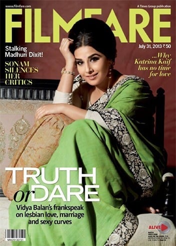 Vidya Balan On The Magazine Cover Page