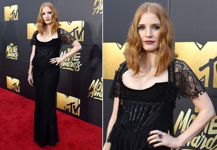 Jessica Chastain in Givenchy At Mtv awards