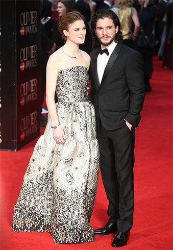 Kit Harrington and Rose Leslie at Olivier Awards