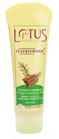 Lotus Herbals Tea Tree and Cinnamon Anti Acne Face Wash 