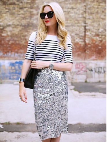 Sequin Pencil Skirt