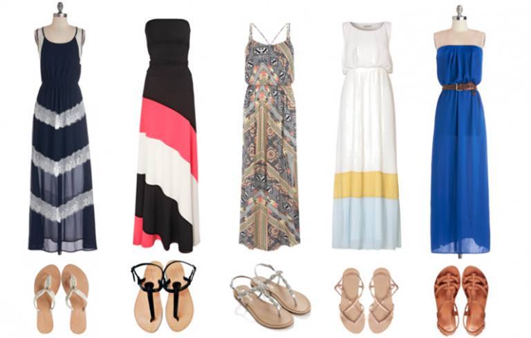 What Shoes to Wear with a Maxi Dress