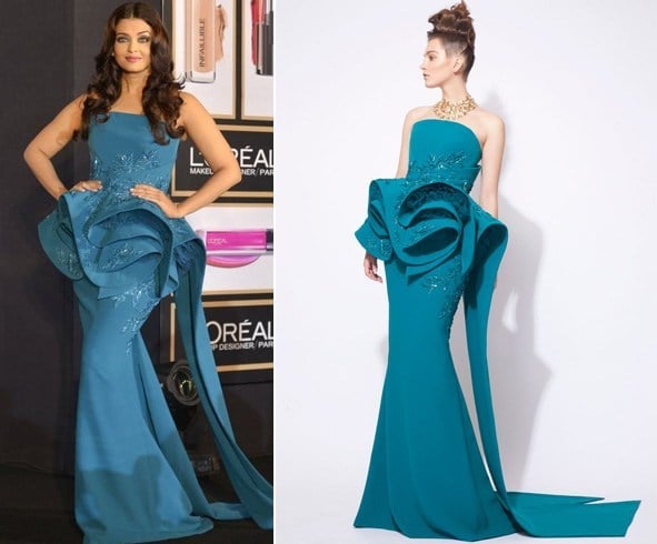 Aishwarya Rai in Azzi and Osta gown