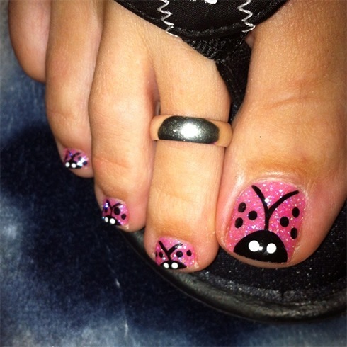 Bug Toenail Designs