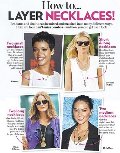 Celebs in layer necklace