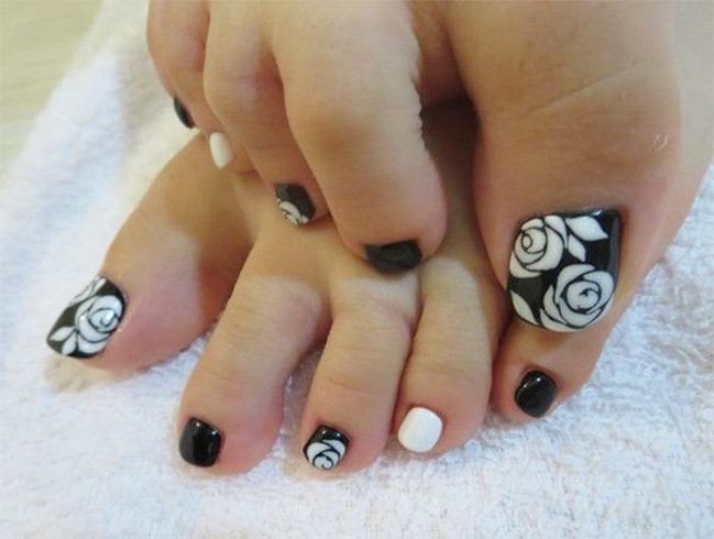 Contrast Toenail Designs