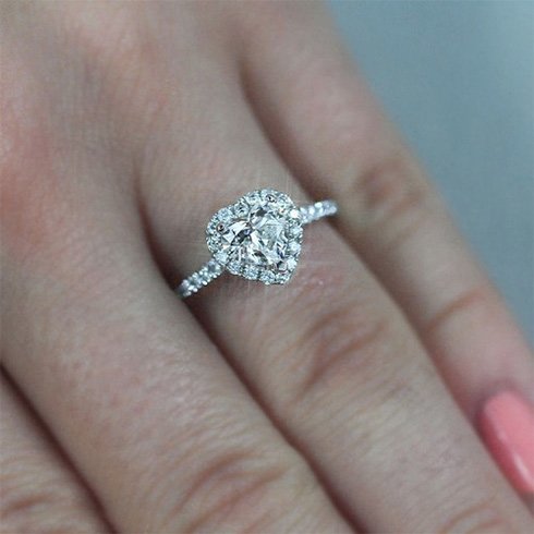 Heart shape diamond ring