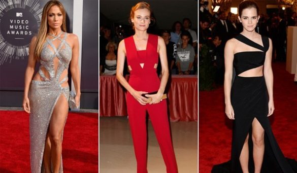 Hollywood Celebs in Cut Out Dresses at Red Carpets
