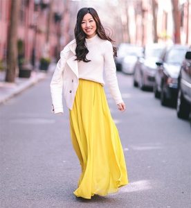 long skirt with short top party wear