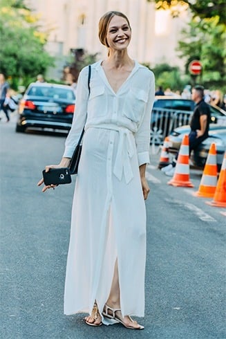 White Shirt Dress for Summer