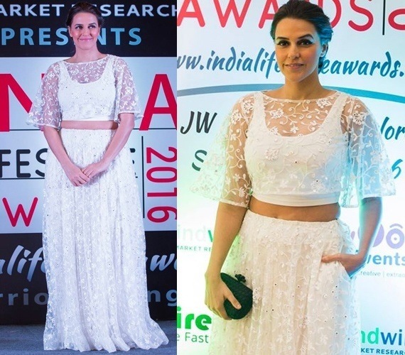 Neha Dhupia in Anita Dongre Lehenga