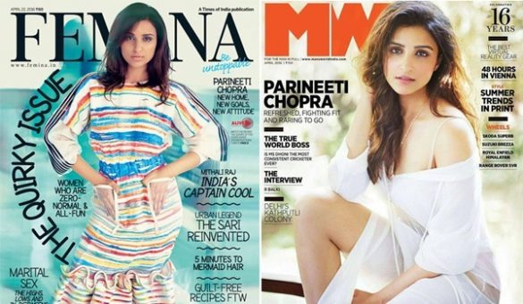 Parineeti Chopra on April 2016 Magazines