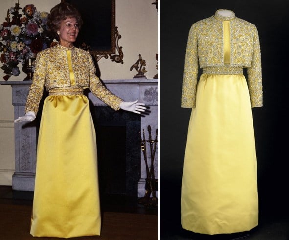 Pat Nixon yellow gown